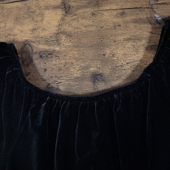 Gap Blouse Black Women  Size Small Polyester Short Sleeve - Picture 6 of 8